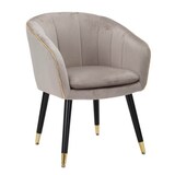 thumbnail of Fauteuil en métal et tissu Paris gris - noir et doré Mauro Ferretti