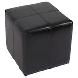 thumbnail of Lote de 2 cubos de asiento taburete Onex, cuero + polipiel, 36x36x36cm ~ negro