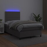 thumbnail of vidaXL Boxspringbett mit Matratze & LED Grau 120x190 cm Kunstleder