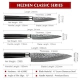 thumbnail of Hezhen - Damascus messenset 5-delig - B1Z Classic series