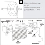 thumbnail of WOLFPACK - Disco Persiana Plastico Espiga Metalica 136x40 mm. Cinta 14 mm.