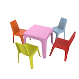 thumbnail of garbar JULIETA Set 4+1 Infantil Silla-Mesa Interior, Exterior Azul Cielo/Rosa/Rojo/Naranja/Verde Lima