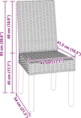 thumbnail of vidaXL Esszimmerstuhl 2 pcs Weiß gewaschen 45 x 54 x 93 cm