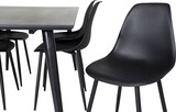 thumbnail of Dipp180x90BLBL Essgruppe Esstisch schwarz und 6 Polar Esszimmerstühle schwarz.