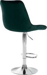 thumbnail of DELUKE® Barhocker RIO - Grün, Samt, Chrom | Barhocker mit Lehne Barstuhl Tresenhocker Tresenstuhl Kneipenhocker Kneipenstuhl