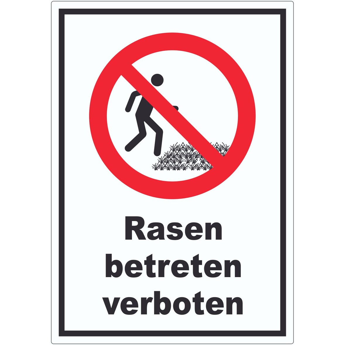 Rasen betreten verboten Aufkleber A5 (148x210mm)