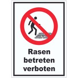 thumbnail of Rasen betreten verboten Aufkleber A5 (148x210mm)