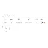 thumbnail of Nicoli Arké Balcony jardinera para balcones, jardinera de resina para balcones cm 40x23x18h, jardinera independiente para antepecho - Gris tórtola