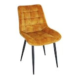 thumbnail of Cléa Chaise structure métal noir - ass et dossier capitonés or