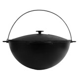 thumbnail of Ø40 Uchag 2mm stahl Utschak mit Abzugsrohr Utschag Outdoorofen 12L Gusseisen Kazan mit Gusseisen Deckel Kasan Feuerstelle Feldküche