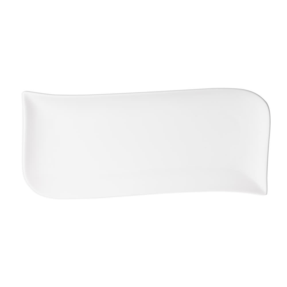 Rechteckige Platte Melody 32x14 cm - Weiß Rechteck Porzellan Tisch Passion 32x14 cm