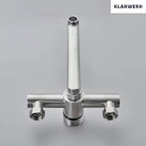 thumbnail of MAX | torneira misturadora degastro  montagem de parede prata|cozinha profissional em aço inoxidável longa e plana|torneira de restaurante bico reto