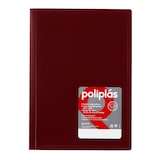 thumbnail of Pasta com 10 capas soldadas, tamanho folio, cor granada