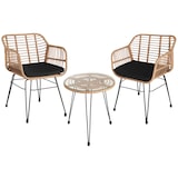 thumbnail of tectake Salon de jardin en rotin Molfetta - marron naturel - 403558