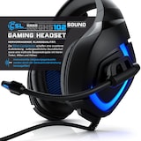 thumbnail of CSL USB Gaming Headset GHS-103 mit Mikrofon Kopfhörer für PC (Win XP/7/8/8.1/10), PS4/4 Pro