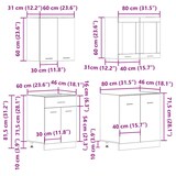 thumbnail of vidaXL 4-tlg. Küchenschrank-Set Lyon Altholz-Optik Holzwerkstoff