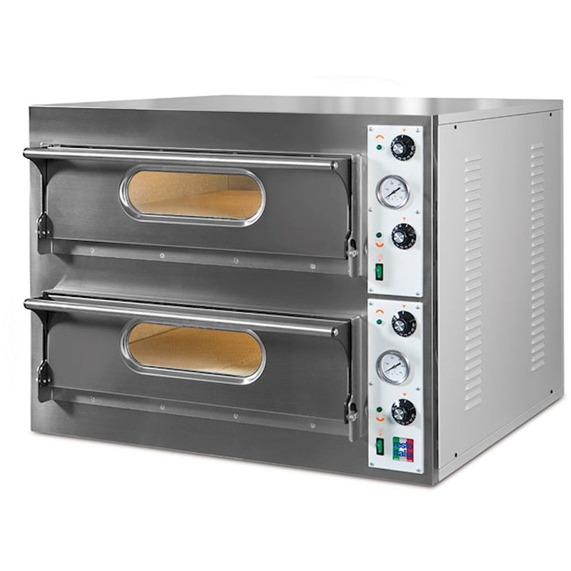Forno Pizza Elettrico Doppia Camera 4+4 x Ø 33 cm
