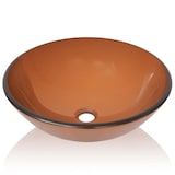 thumbnail of vidaXL Waschbecken Hartglas 42 cm braun