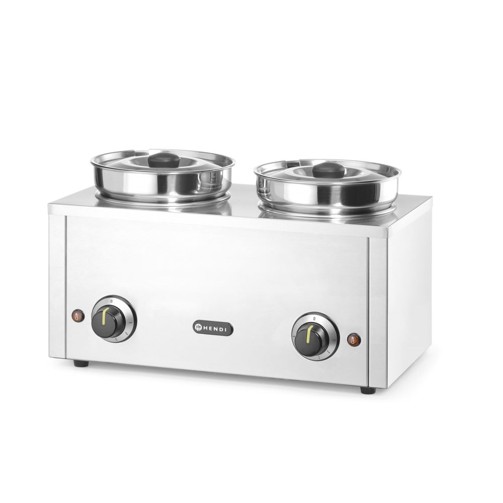 Hendi Thermosystem2 2x 4,2 liter met roestvrijstalen pot en deksel 230V