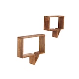 thumbnail of Möbilia Wandregal 2er-Set | aus Mango-Holz | B 50 x T 13 x H 46 cm | natur | 22020004 | Serie REGAL