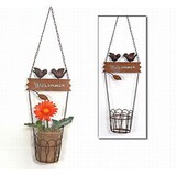 thumbnail of Hänger 18338 Pflanzhänger Blumenampel mit Vögel "Willkommen" 70 cm