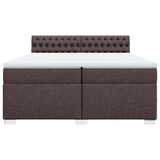thumbnail of vidaXL Boxspringbett mit Matratze Dunkelbraun 200x200 cm Stoff