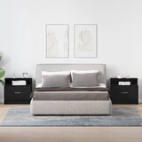 thumbnail of vidaXL Nachttische mit Schublade 2Stk. Schwarz Eichen-Optik 51x31x47cm