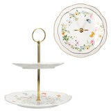 thumbnail of DANCING BUTTERFLIES Etagere 2-stöckig aus Porzellan & Metall – R3129#DANB