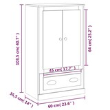 thumbnail of Helloshop26 - Buffet Sideboard Kommode Schrank Aufbewahrungseinheit Organizer für Küche Wohnzimmer Lounge hoch 60 x 35,5 x 103,5 cm 02_0032466