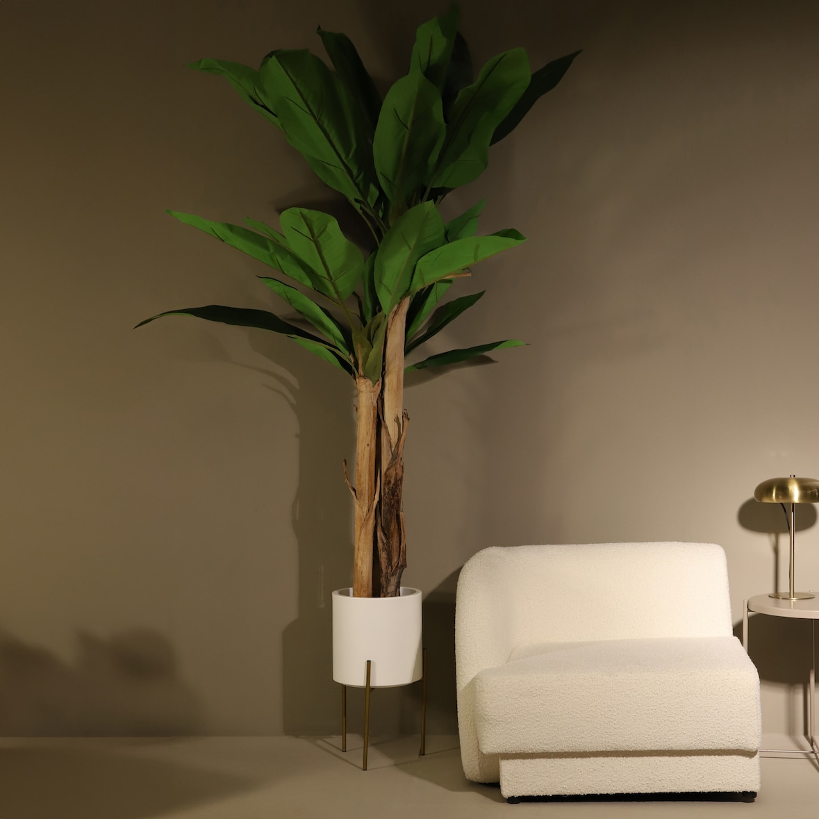 Pianta artificiale ignifuga Banano 220 cm | Naturing Monde - Interno - Fusto naturale