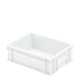 thumbnail of Schrägboden-Regalwagen mit 5 Ebenen, BxTxH 1050x500x1450 mm, 2 Lenk- (mit Feststellbremse) u. 2 Bockrollen mit 15 Euroboxen BxTxH 400x300x120 mm