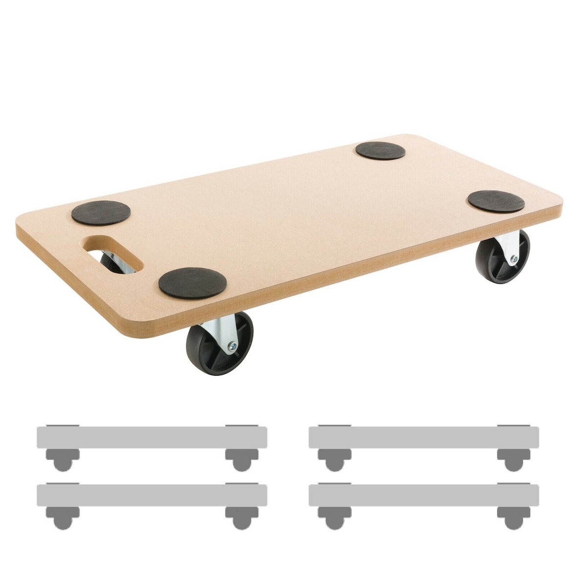 6x Carrello a piattaforma Dolly piattaforma 200kg