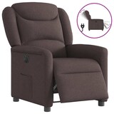 thumbnail of Fauteuil inclinable électrique Marron foncé Tissu Modèle Mervella