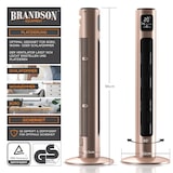 thumbnail of Brandson Turmventilator 96 cm mit Fernbedienung, Oszilation 60°, Standventilator, mobiler Lüfter, Säulenventilator, Ventilator