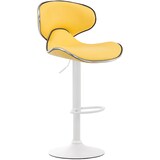 thumbnail of Décoshop26 - Set aus 2 modernen Barhockern mit mattweißen Metallbeinen und gelben Kunststoffsitzen 10_0000349