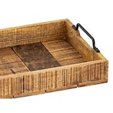 thumbnail of Serviertablett Holztablett Set 2 Stück 46x31cm Tablett Holz Serviertablett Deko Tablett Mangoholz