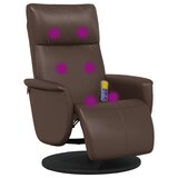 thumbnail of vidaXL Massagesessel mit Fußteil Braun Kunstleder