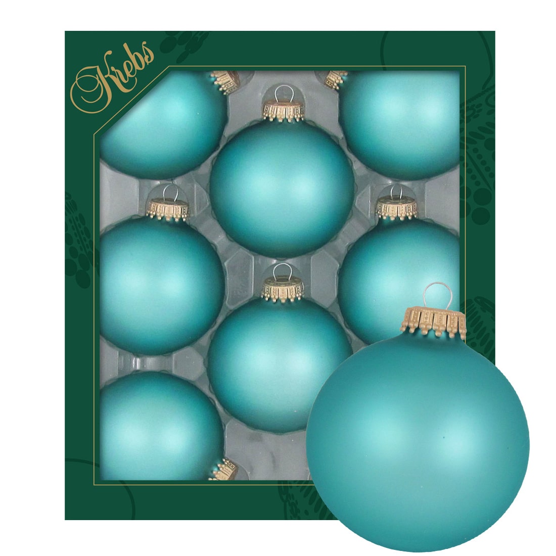 Aquamarin matt 7cm Glaskugeln uni