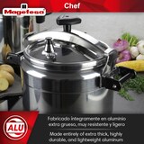 thumbnail of Magefesa Chef - Olla Express Profesional de 15 Litros, Fabricada en Aluminio, Apta para Gas, Vitrocerámica y Eléctrica, 3 Sistemas de Seguridad