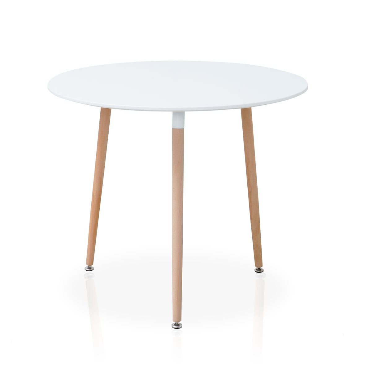 Mesa lateral redonda de cozinha-jantar estilo nórdico. Modelo Aria, FURNITURE STYLE. Medidas: 72x60.