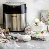 thumbnail of Steba Eismaschine IC 30 mit Edelstahlgehäuse und Eisportionierer für 20 Kugeln Eis