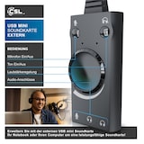 thumbnail of CSL USB-Soundkarte Surround Sound, mini externe USB Soundkarte mit Lautstärkenregelung