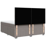thumbnail of vidaXL Boxspringbett mit Matratze Taupe 200x200 cm Stoff
