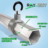 thumbnail of RAY BOT Gazebo pieghevole 4x8 bianco Exa 55mm alluminio con laterali PVC 350g