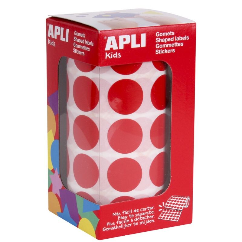 agipa apli Kids Sticker Creative 'Rund', auf Rolle, rot