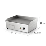 thumbnail of Grillmeile 3000R Elektrogrill 3000W Platte 54,5x35cm geriffelt Silber-Metallic