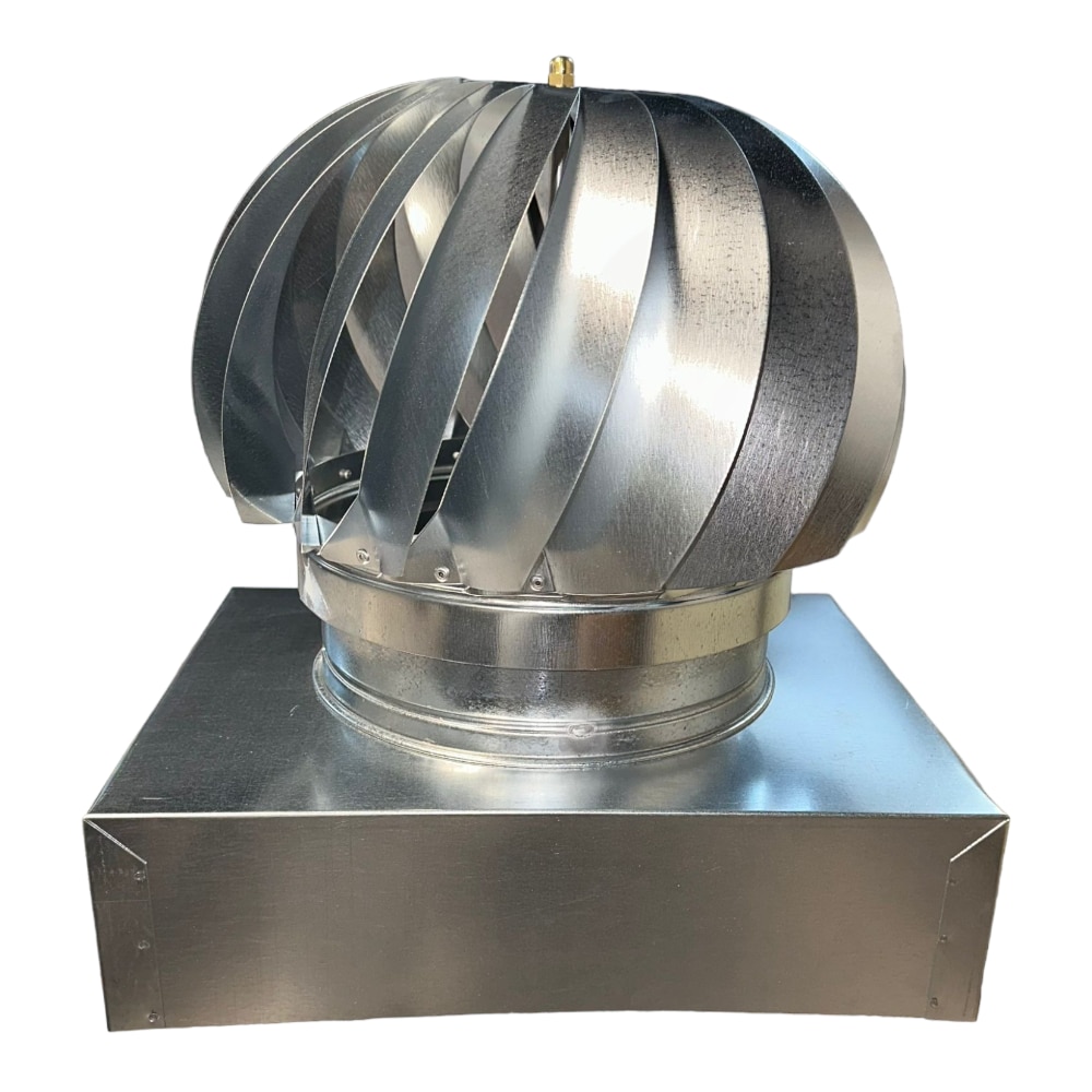 Fumaiolo comignolo girevole quadrato e rettangolare zincato - Base rettangolare 32x42 cm