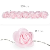 thumbnail of Relaxdays Rosen Lichterkette, 20er LED Lichterkette Batterie, Hochzeit, Verlobung & Valentinstag, warmweiß, Deko, rosa