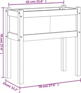 thumbnail of vidaXL Pflanzkübel mit Beinen Weiß 70x31x70 cm Massivholz Kiefer