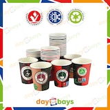 thumbnail of DayBays 1000 Stk. Kaffeebecher 8oz/200ml Ø8cm " Coffee To Go Becher " Pappe mit PE-beschichtet